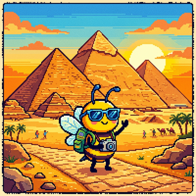 Bee at pyramid